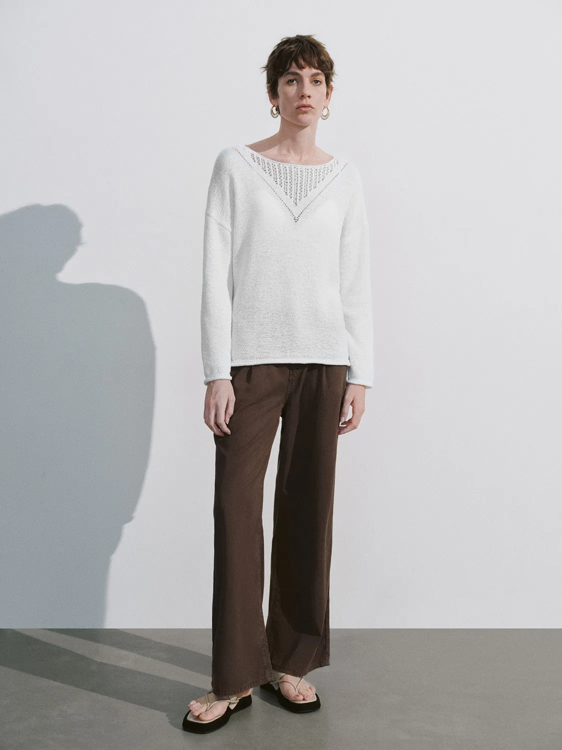 Crew Neck Loose Knitted T-Shirt sold by Urban Revivo product image thumbnail 5