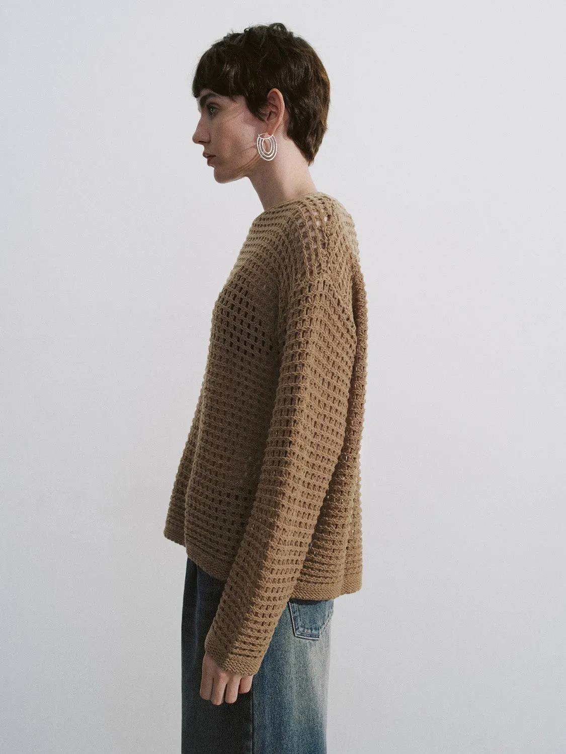 Crew Neck Loose Knitted T-Shirt sold by Urban Revivo product image thumbnail 3