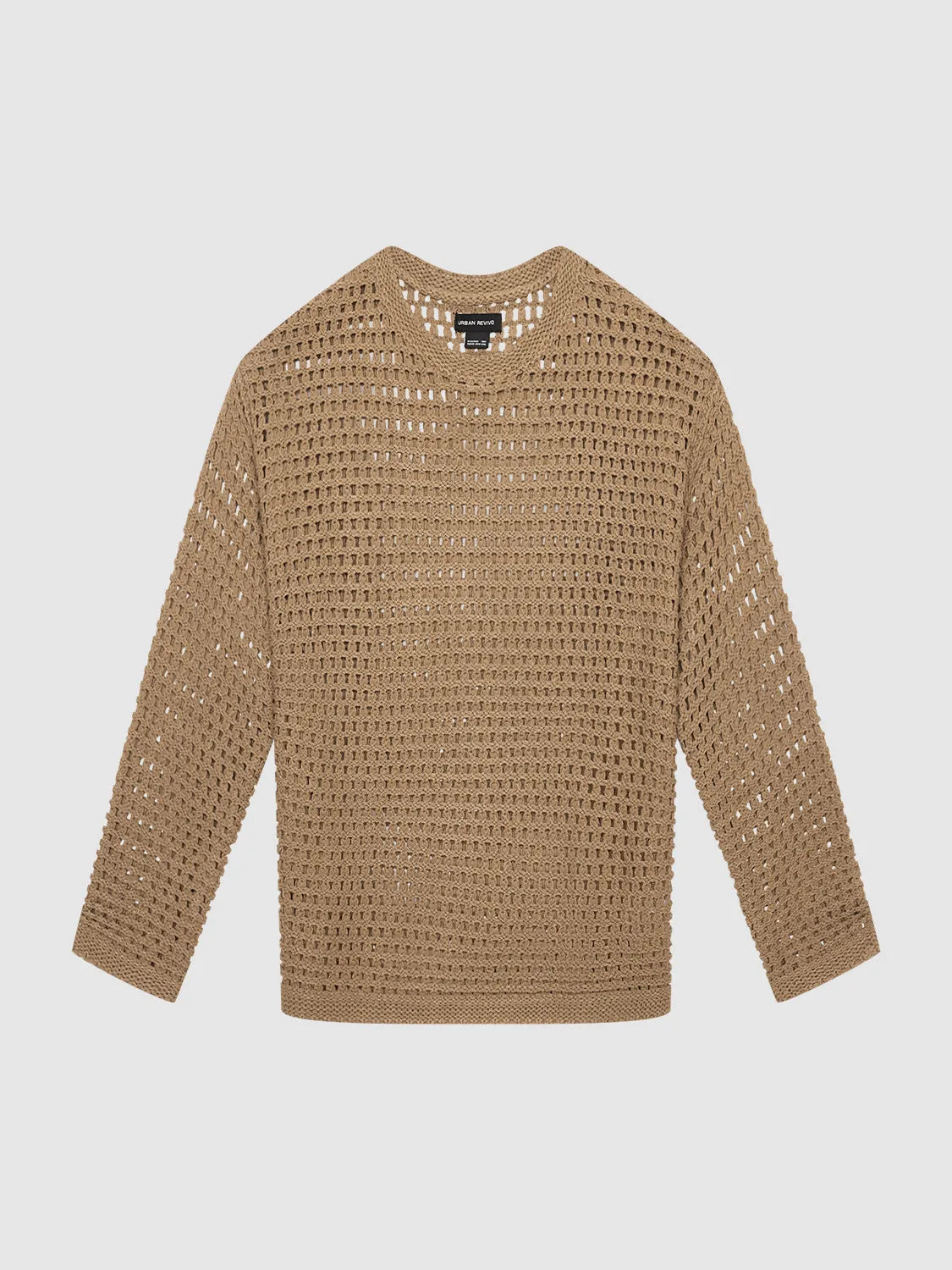 Crew Neck Loose Knitted T-Shirt sold by Urban Revivo product image thumbnail 2