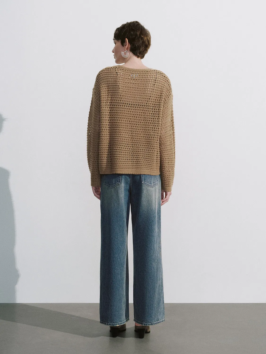 Crew Neck Loose Knitted T-Shirt sold by Urban Revivo product image thumbnail 4