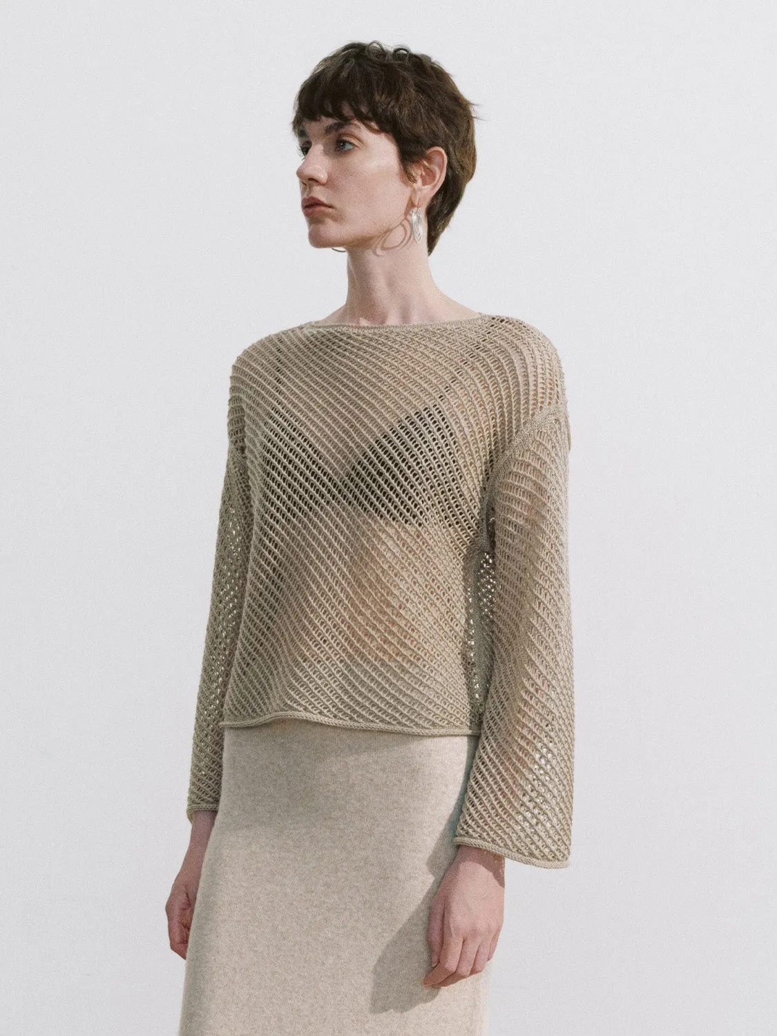 Crew Neck Straight Knitted T-Shirt sold by Urban Revivo product image thumbnail 3