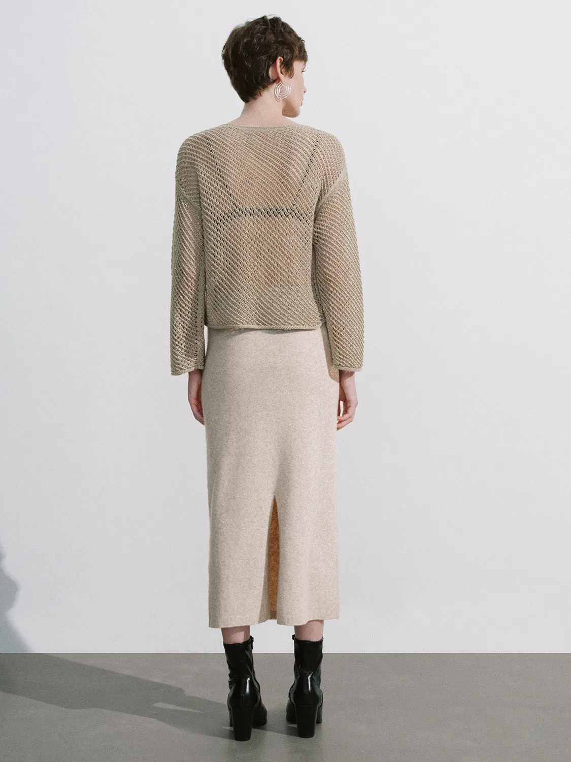 Crew Neck Straight Knitted T-Shirt sold by Urban Revivo product image thumbnail 4