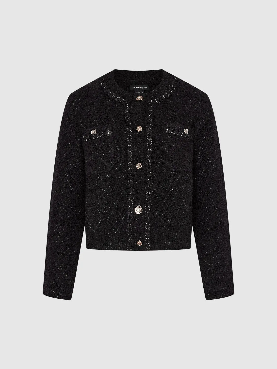 Crew Neck Loose Knitted Cardigan sold by Urban Revivo product image thumbnail 2