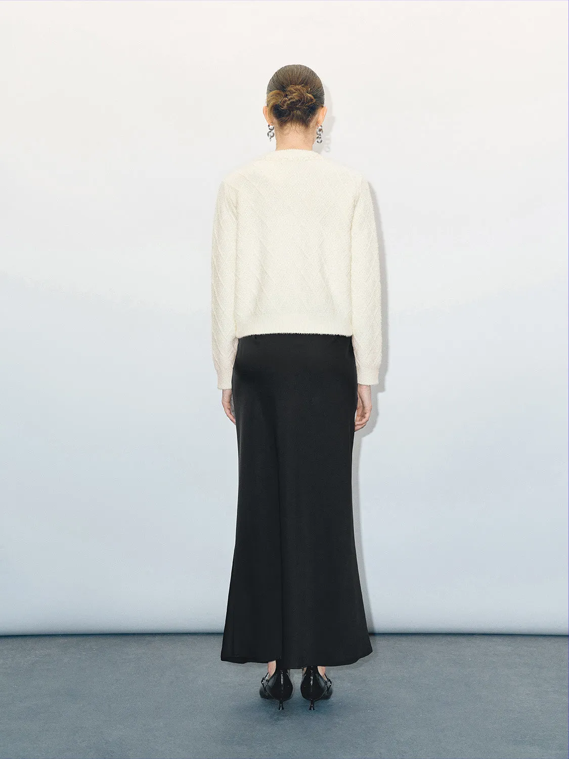 Crew Neck Loose Knitted Cardigan sold by Urban Revivo product image thumbnail 4