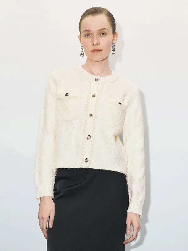 Crew Neck Loose Knitted Cardigan sold by Urban Revivo