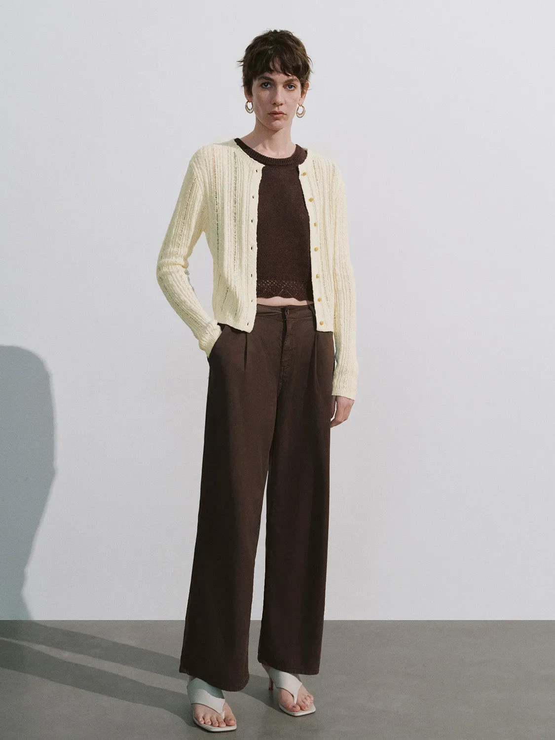 Crew Neck Knitted Cardigan sold by Urban Revivo product image thumbnail 5