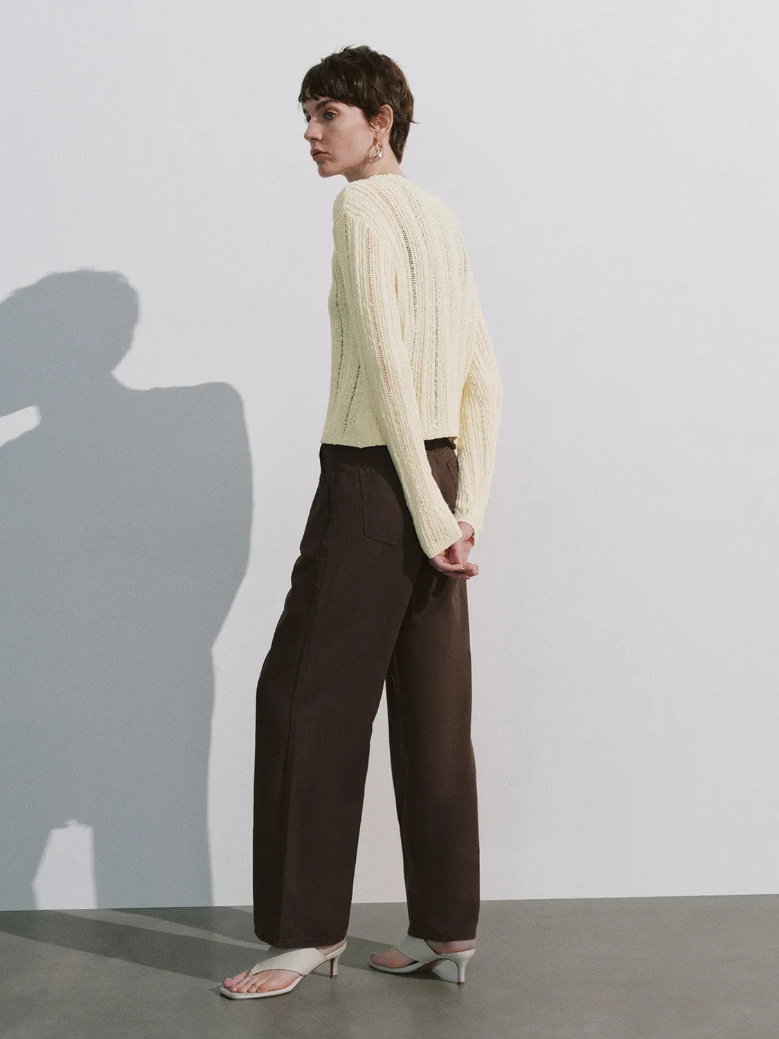 Crew Neck Knitted Cardigan sold by Urban Revivo product image thumbnail 4