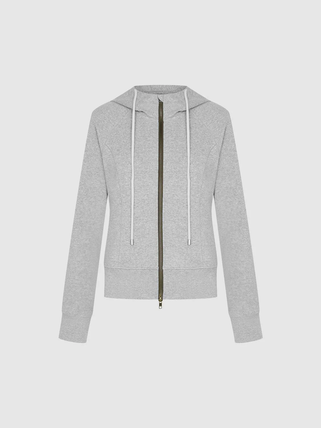 Zipper Front Hooded Straight Jacket sold by Urban Revivo product image thumbnail 2