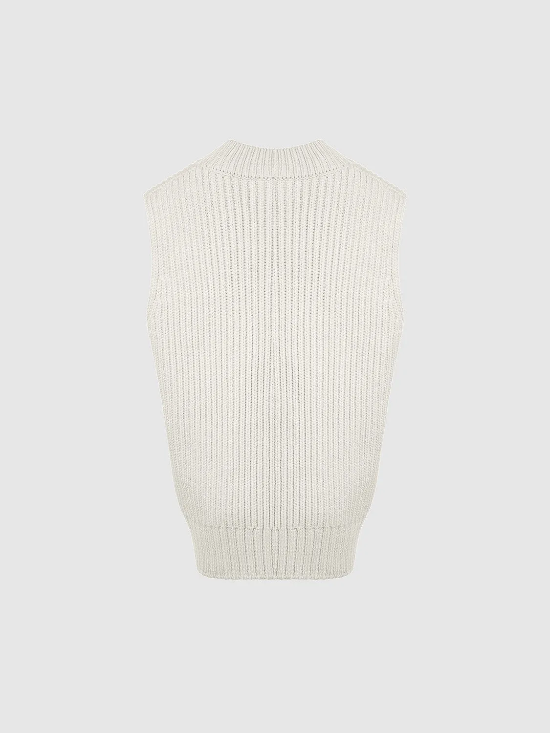 Loose V-Neck Knitted Vest sold by Urban Revivo product image thumbnail 2