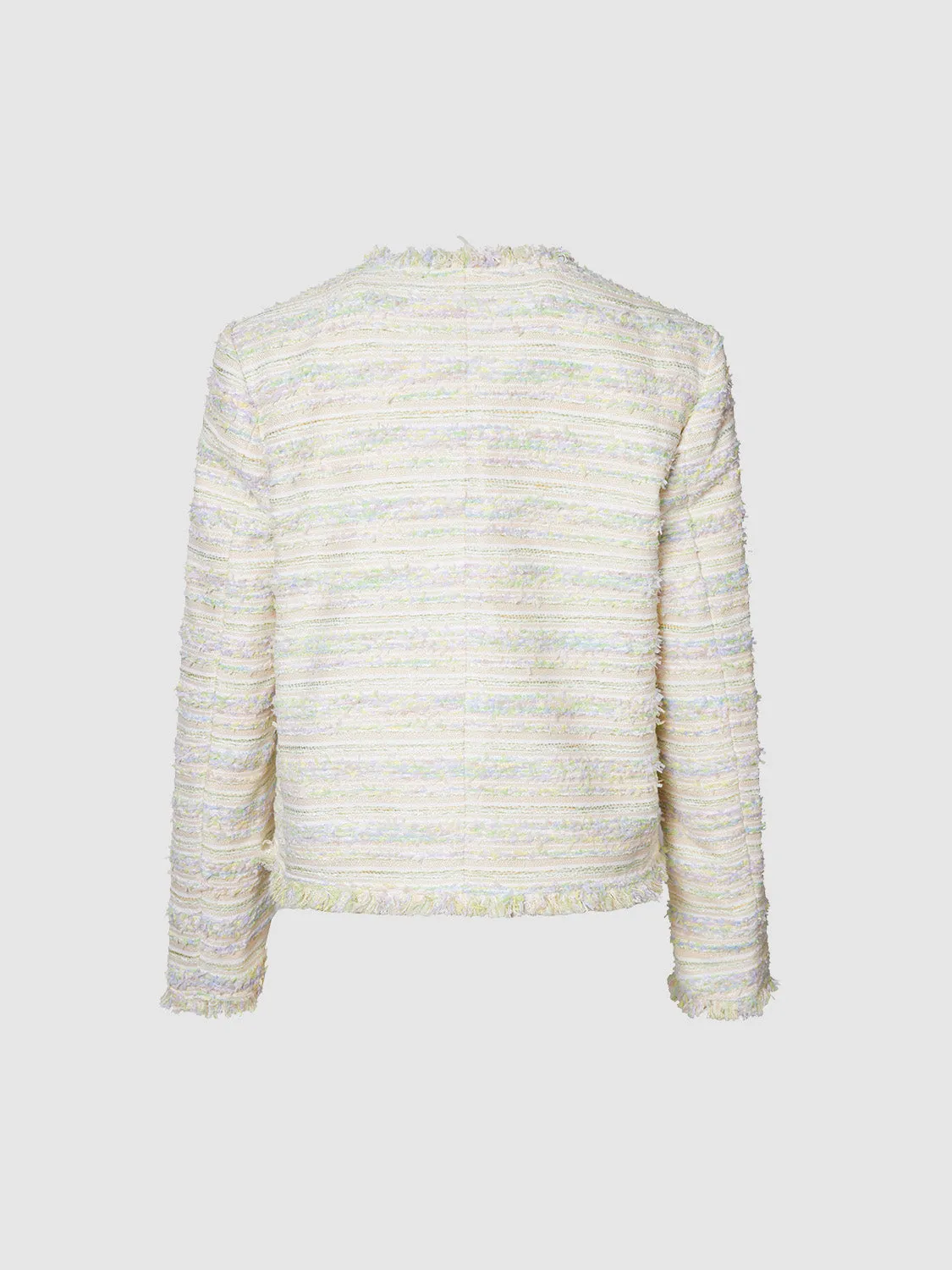 Raw Hem Straight Tweed Jacket sold by Urban Revivo product image thumbnail 2