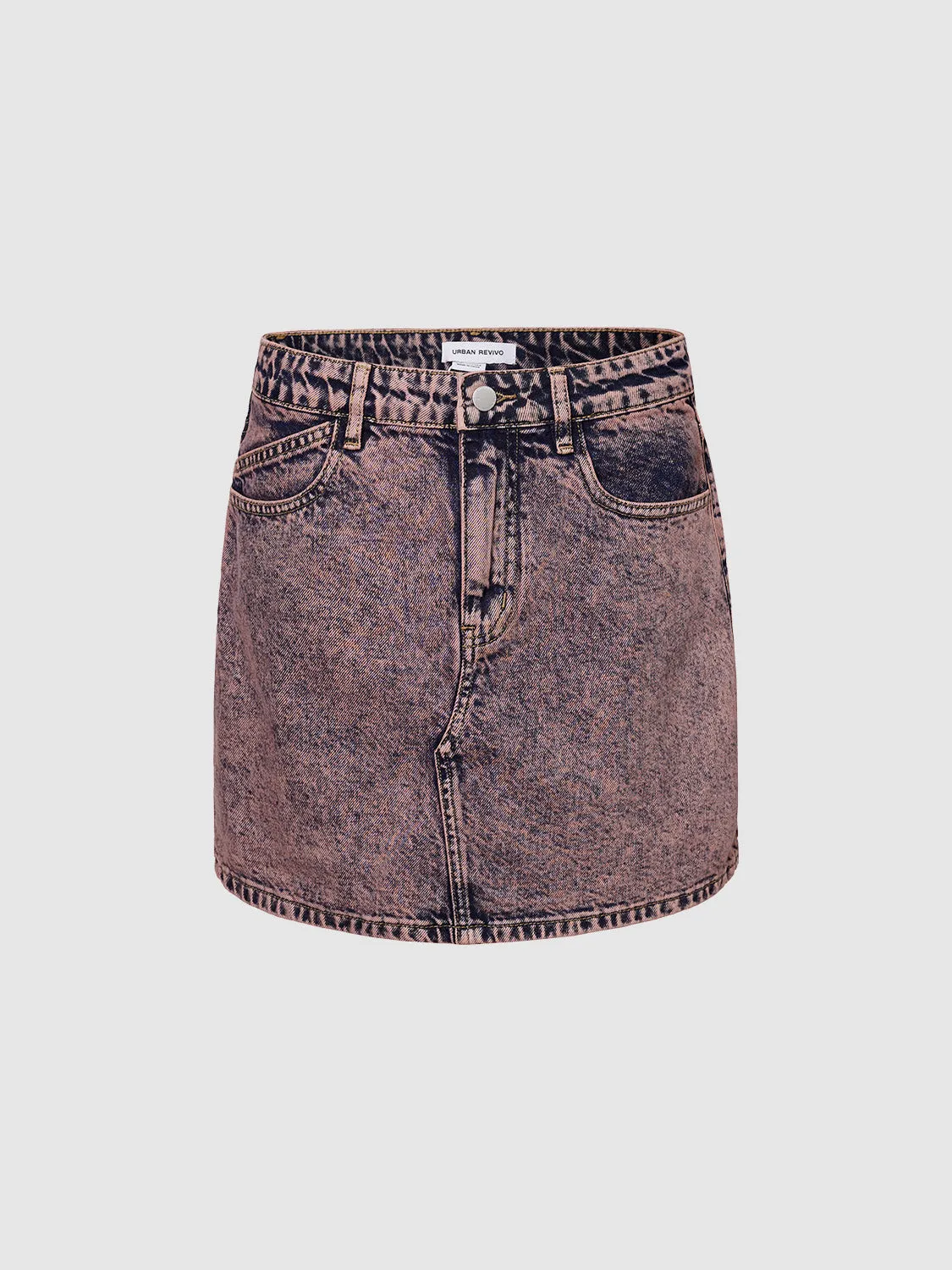 Distressed Mini Denim Skirt sold by Urban Revivo