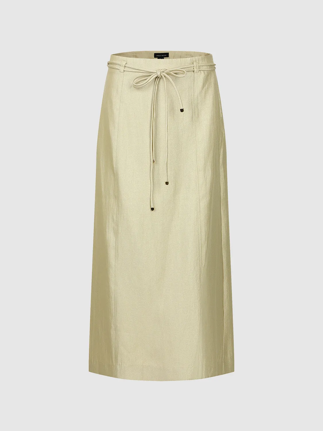 Midi Straight Skirt With Rope sold by Urban Revivo