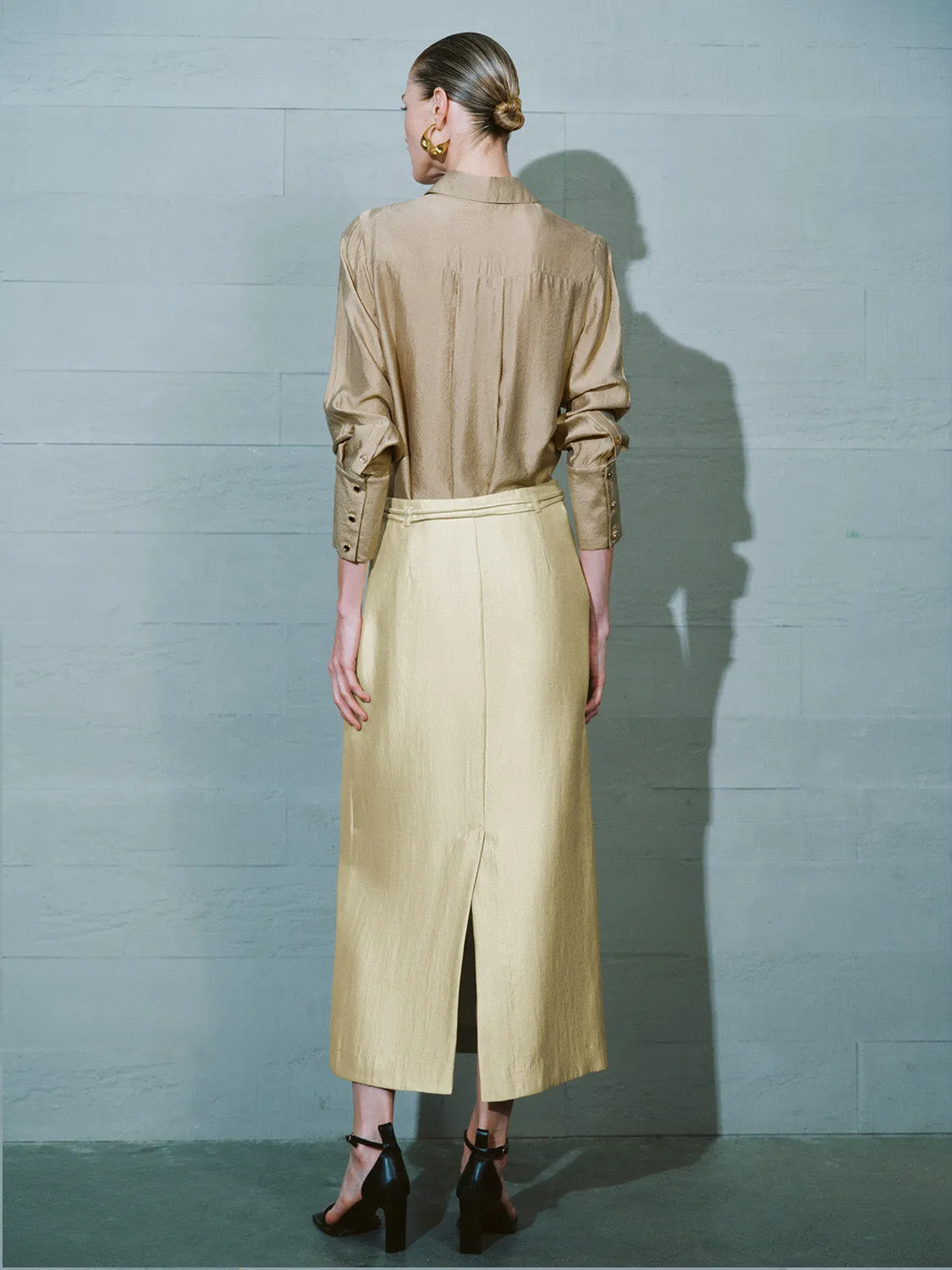 Midi Straight Skirt With Rope sold by Urban Revivo product image thumbnail 4