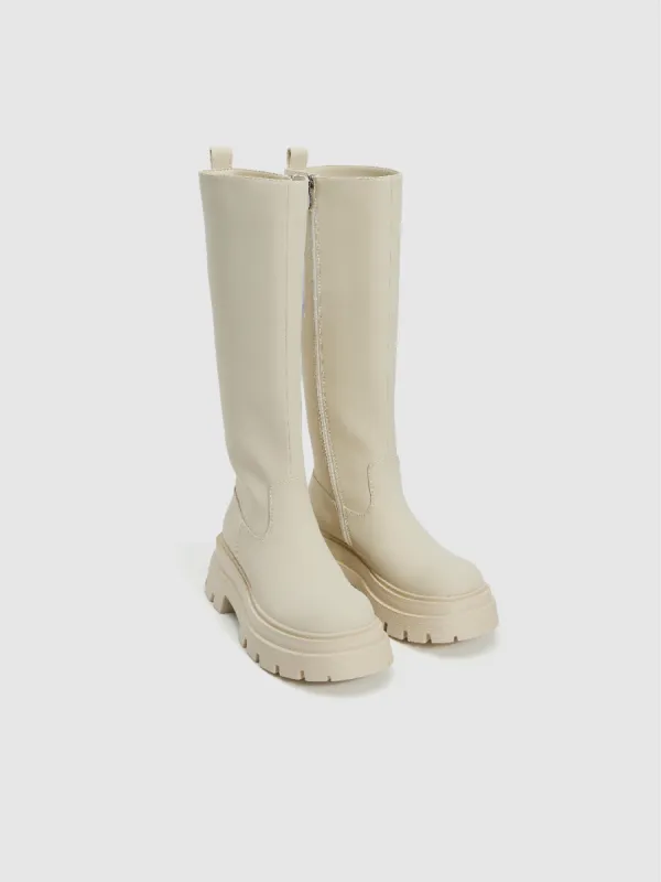 Round Toe Knee Boots sold by Urban Revivo