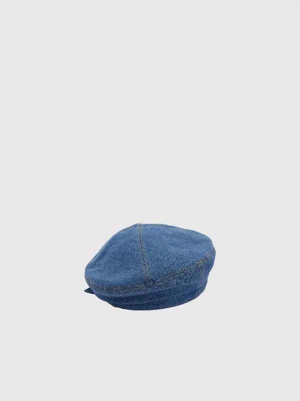 Bow Décor Denim Beret sold by Urban Revivo