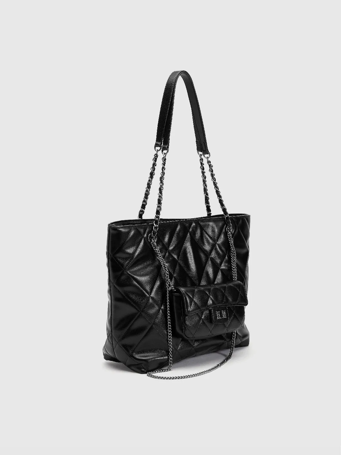 Chained Quilted Embossed Tote Bag sold by Urban Revivo product image thumbnail 3