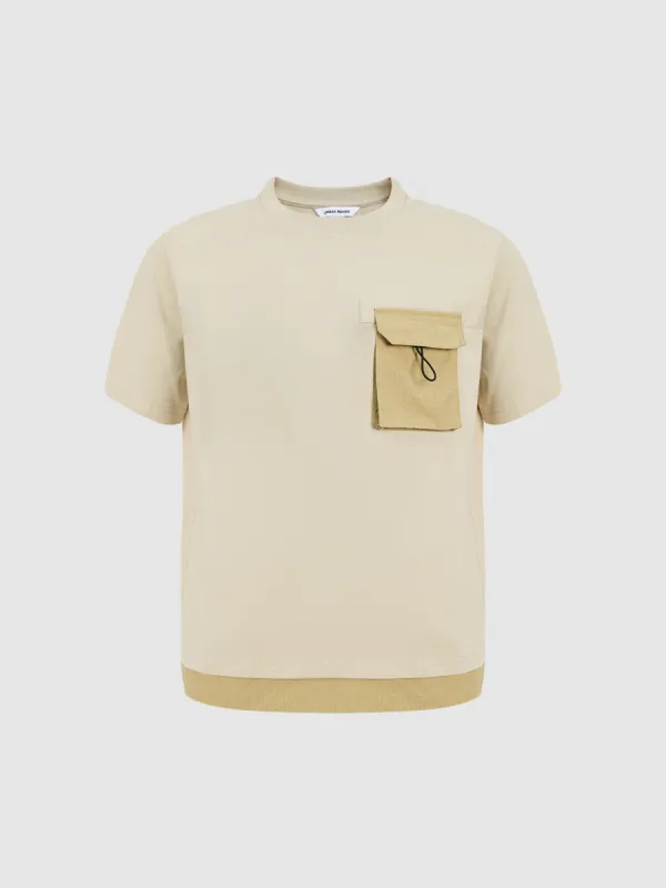 Crew Neck Straight T-Shirt sold by Urban Revivo
