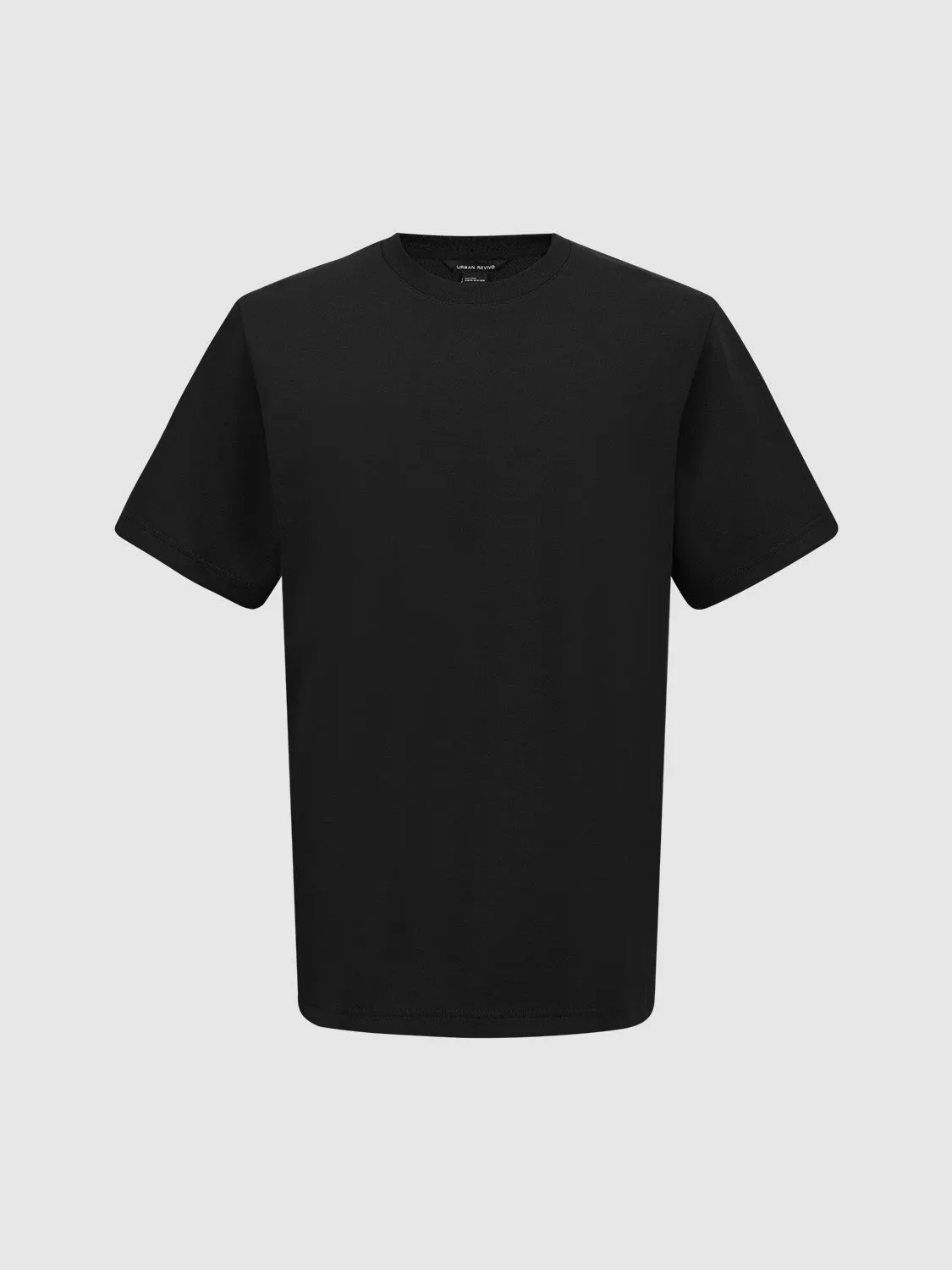 Crew Neck Straight T-Shirt sold by Urban Revivo product image thumbnail 2