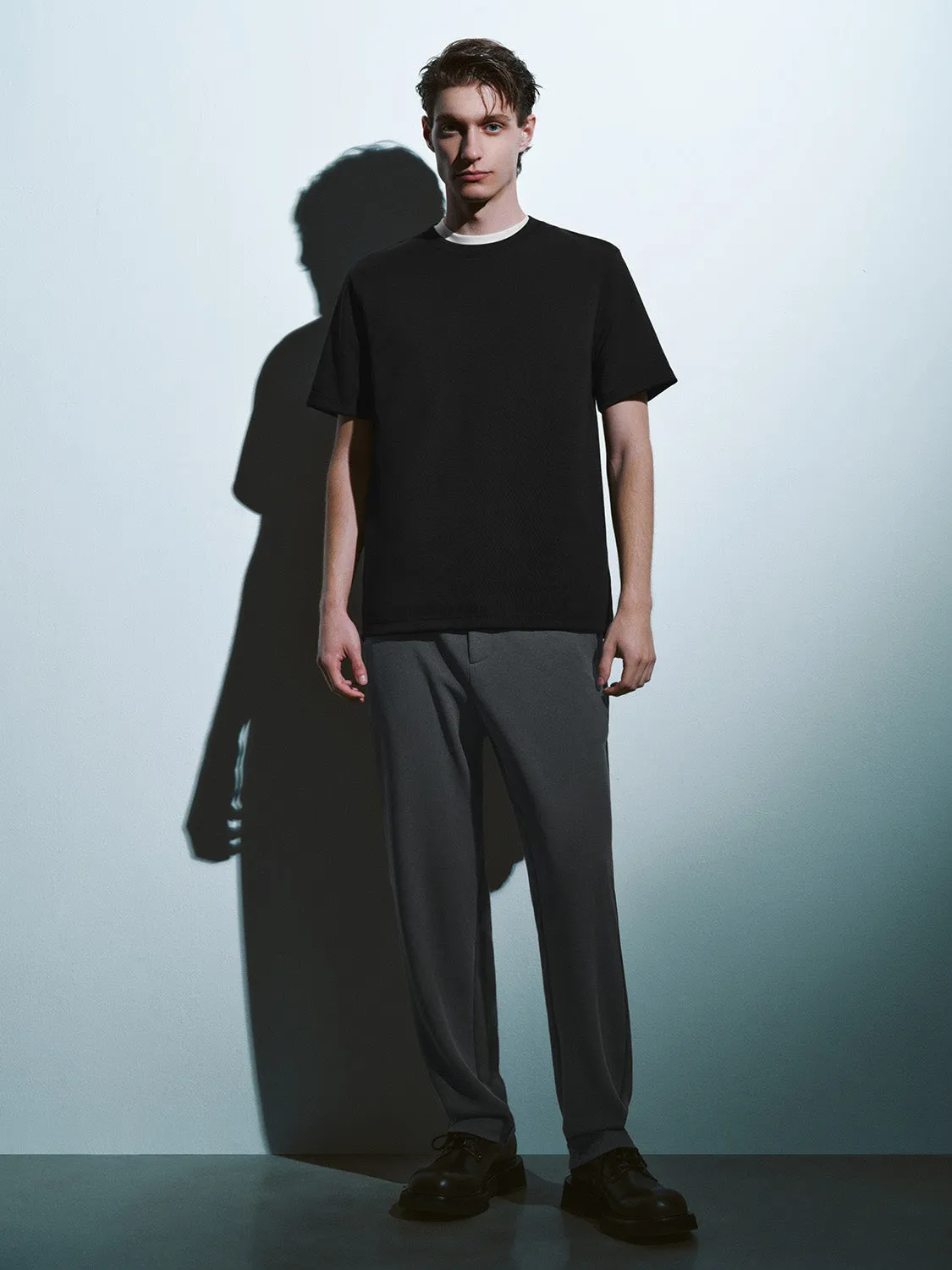 Crew Neck Straight T-Shirt sold by Urban Revivo product image thumbnail 5