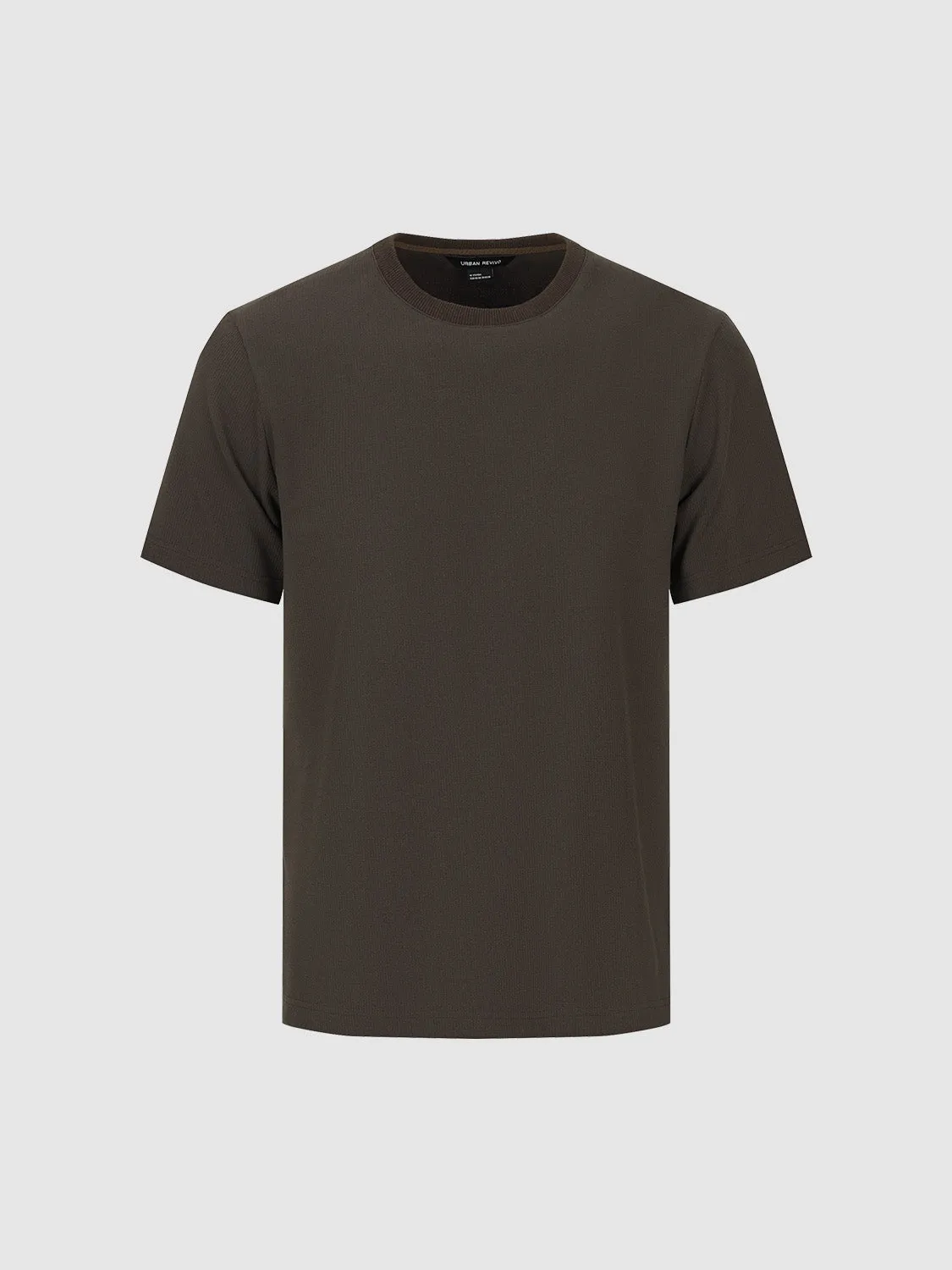 Crew Neck Straight T-Shirt sold by Urban Revivo product image thumbnail 2
