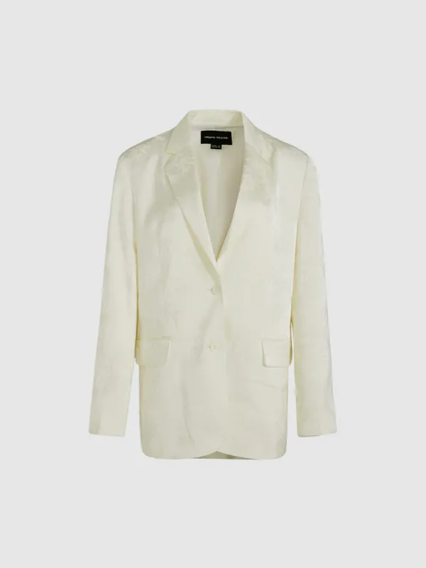 Embossed Notch Lapel Loose Blazer sold by Urban Revivo
