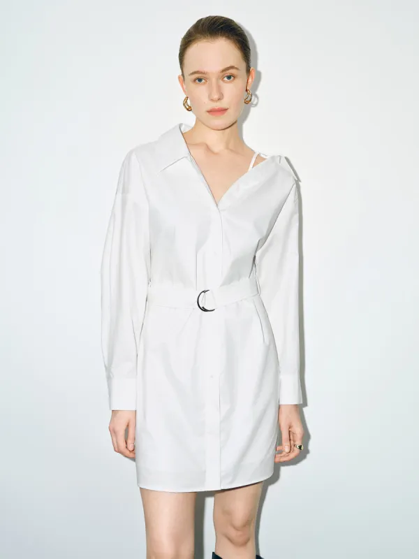 One Shoulder Straight Shirt Dress sold by Urban Revivo