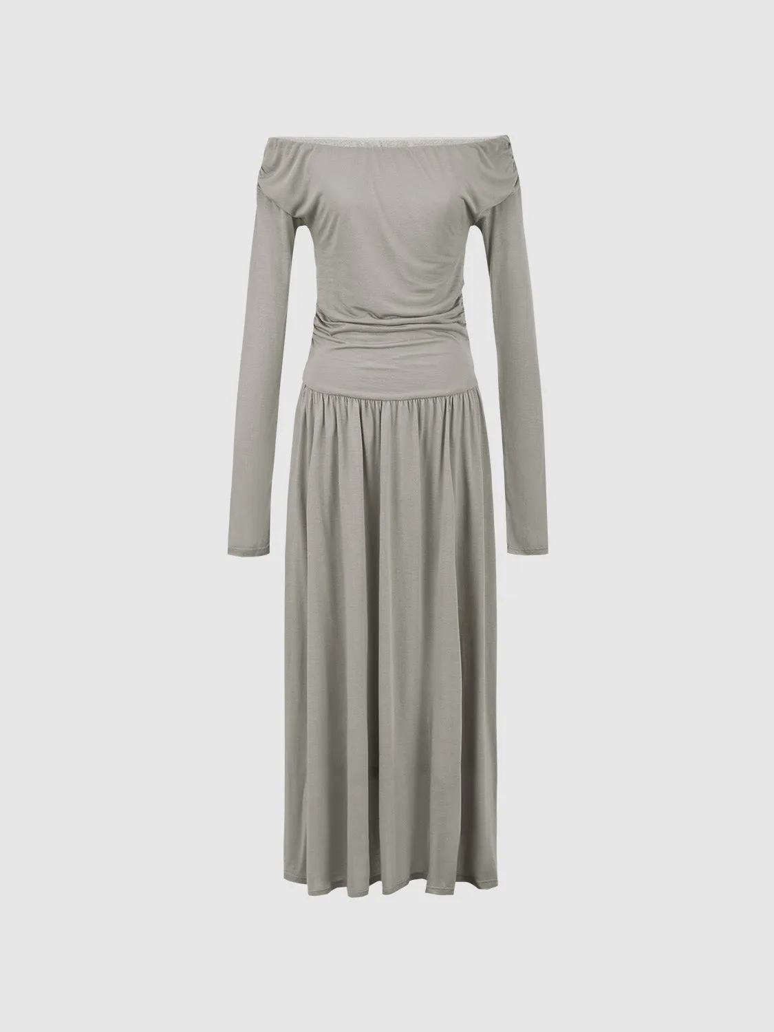 Off-Shoulder Skinny A-Line Dress sold by Urban Revivo product image thumbnail 2