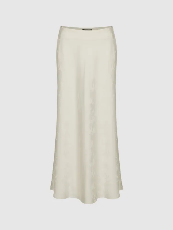Embossed Maxi Fishtail Skirt sold by Urban Revivo