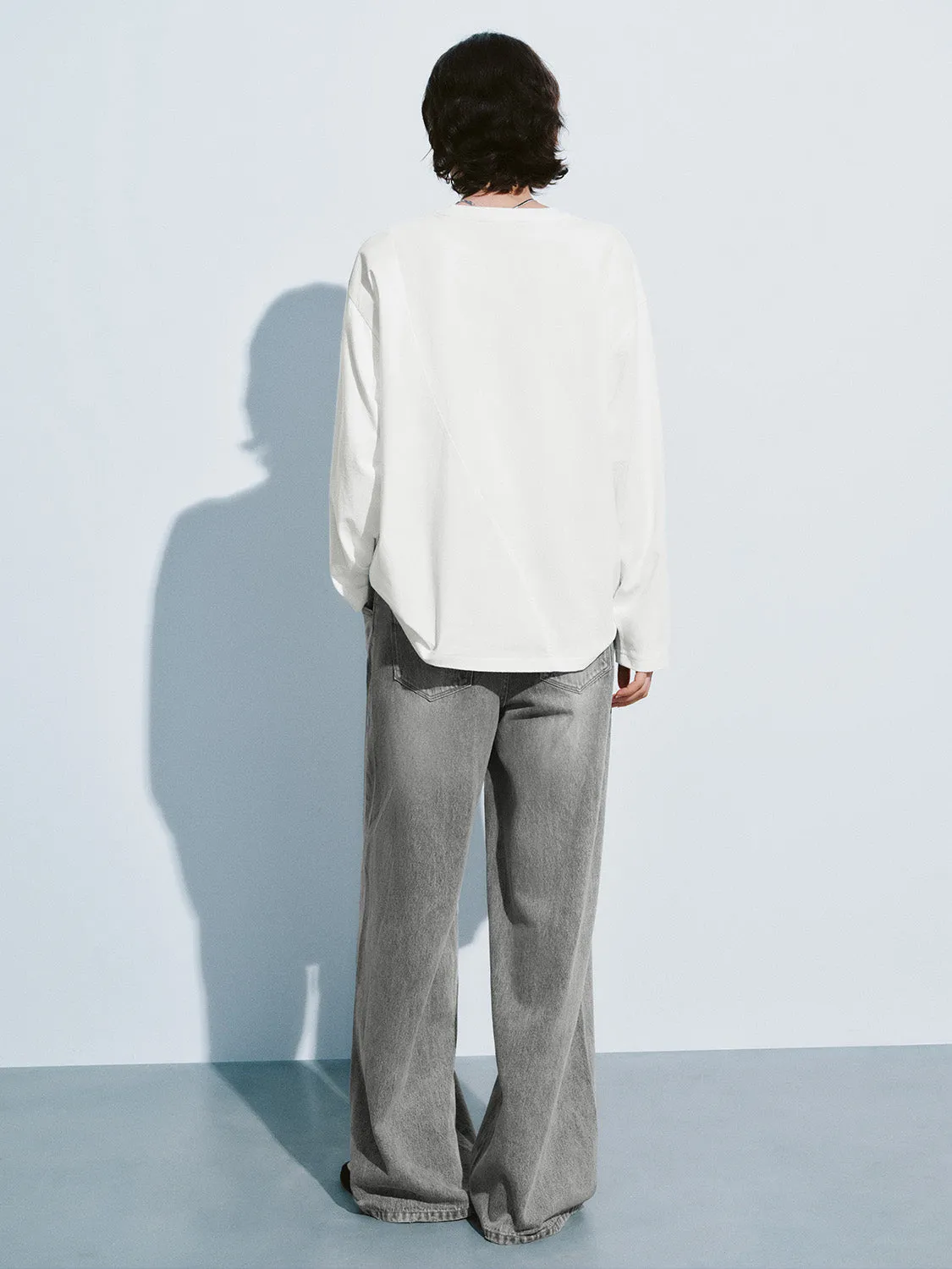 Crew Neck Loose T-Shirt sold by Urban Revivo product image thumbnail 4