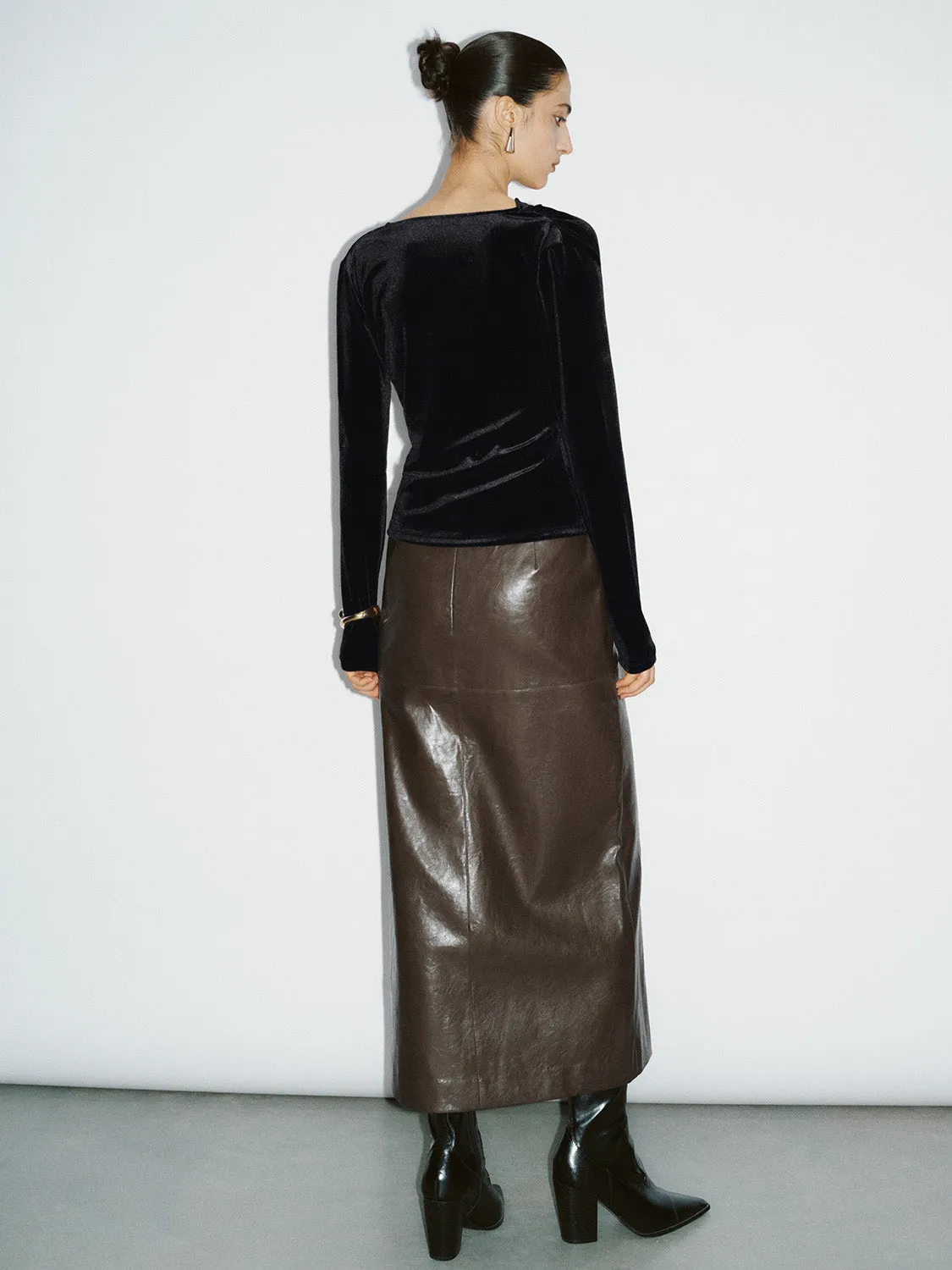 Cowl Neck Skinny T-Shirt sold by Urban Revivo product image thumbnail 4