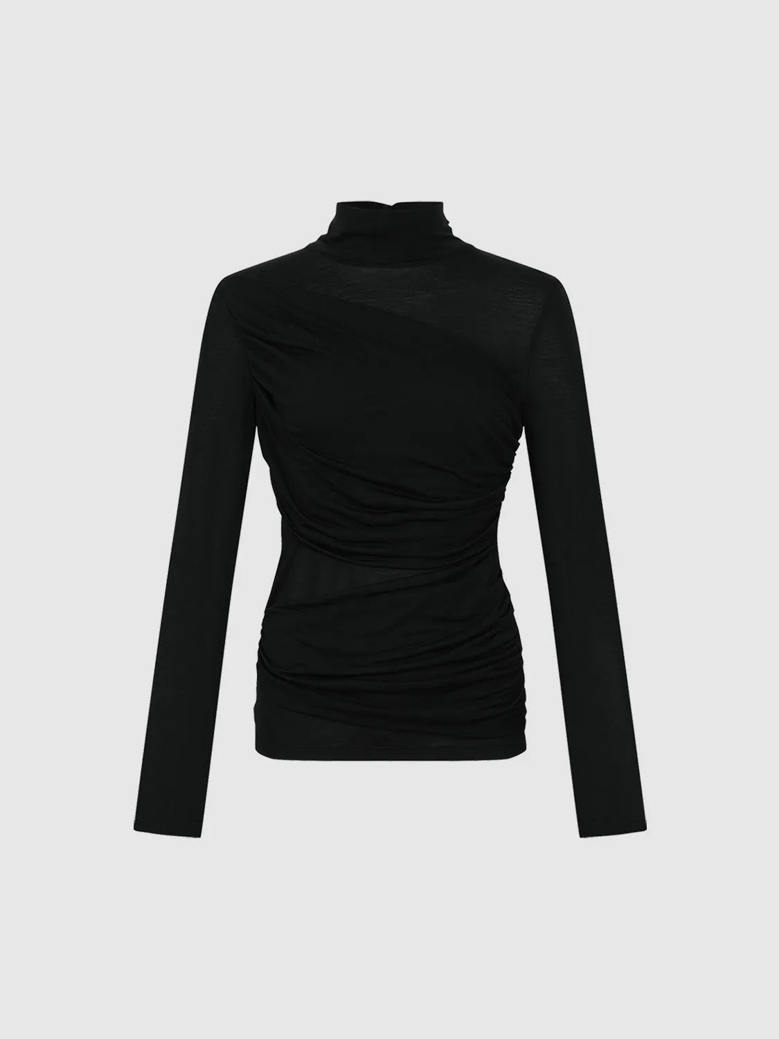 Turtle Neck Skinny T-Shirt sold by Urban Revivo product image thumbnail 2