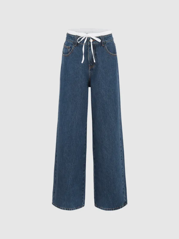 2 In 1 Straight Jeans sold by Urban Revivo