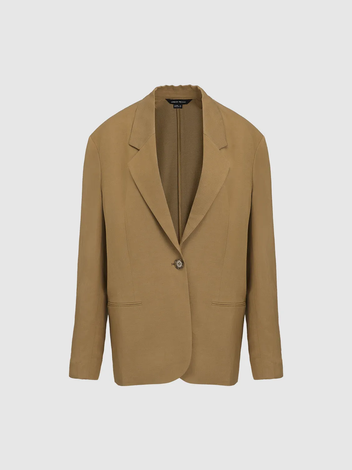 Tailored Notch Lapel Straight Blazer sold by Urban Revivo product image thumbnail 2