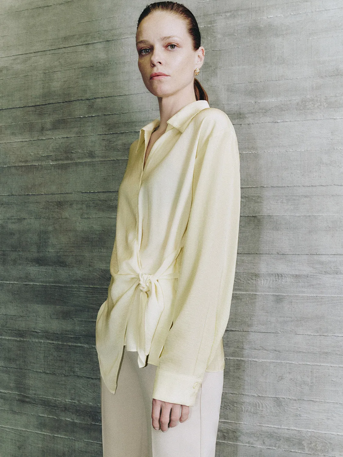 Collared Neck Straight Blouse sold by Urban Revivo product image thumbnail 3