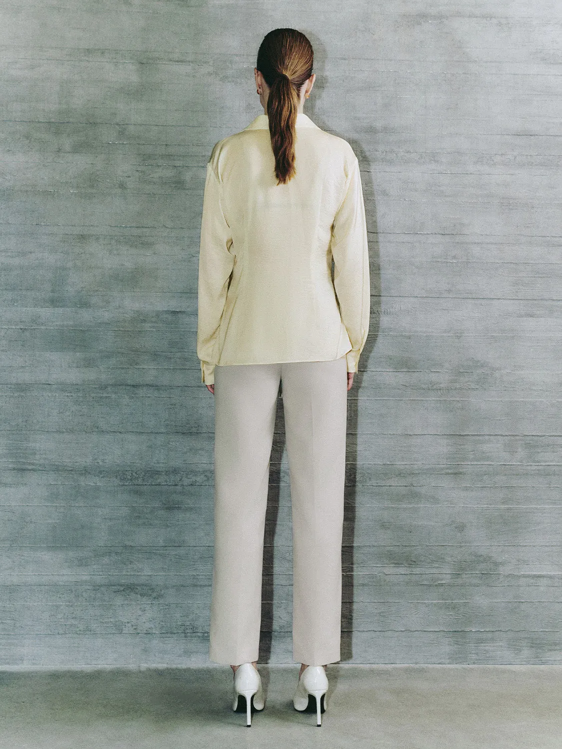 Collared Neck Straight Blouse sold by Urban Revivo product image thumbnail 4