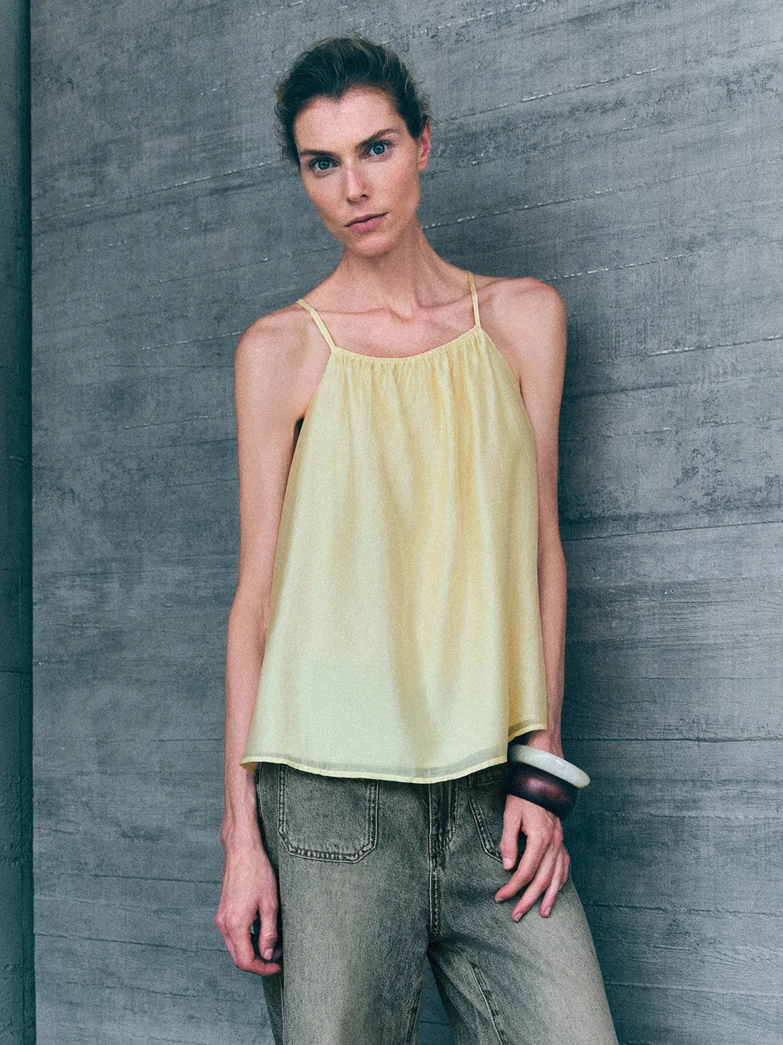 Off-Shoulder Loose A-Line Cami Top sold by Urban Revivo