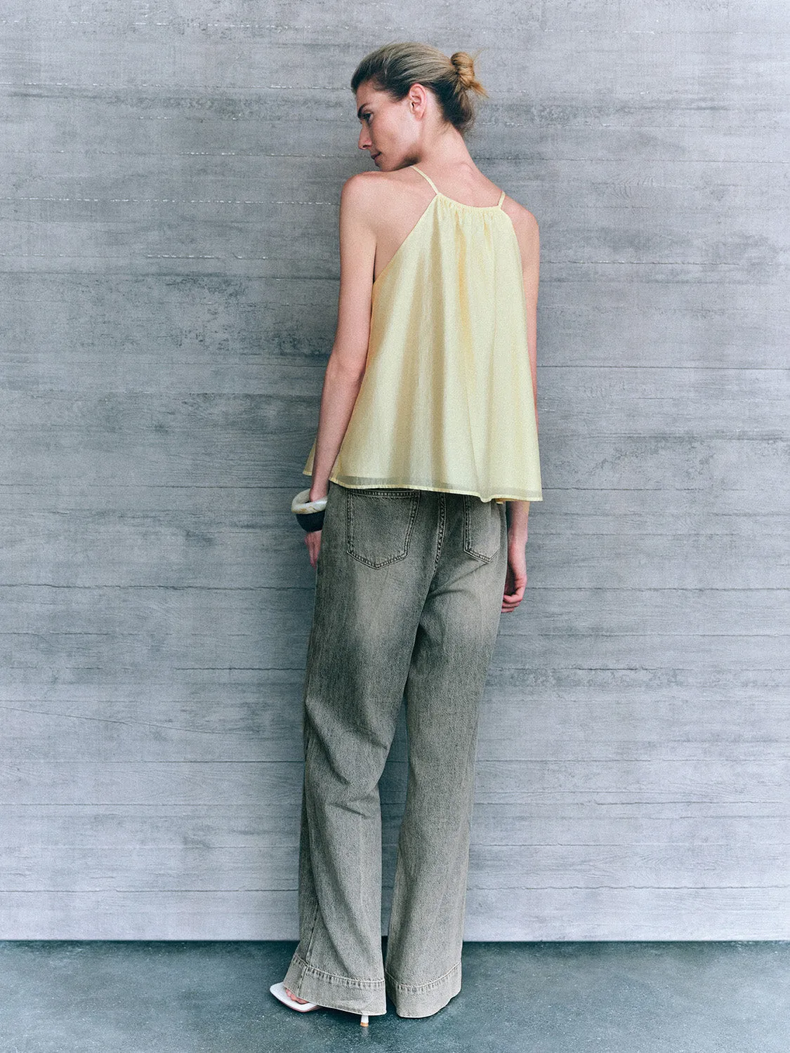 Off-Shoulder Loose A-Line Cami Top sold by Urban Revivo product image thumbnail 4