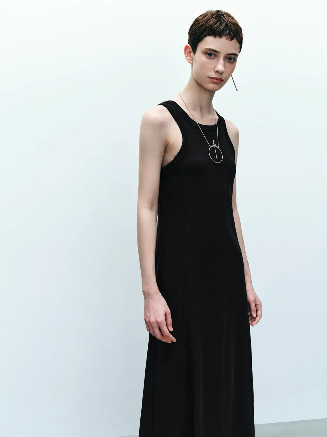 Sleeveless Crew Neck Skinny Knitted Dress sold by Urban Revivo product image thumbnail 5