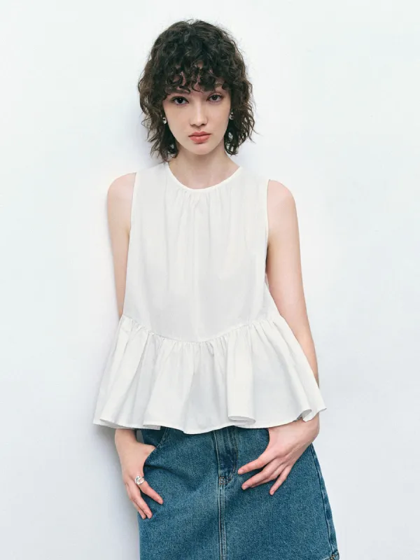 Sleeveless Crew Neck Blouse sold by Urban Revivo