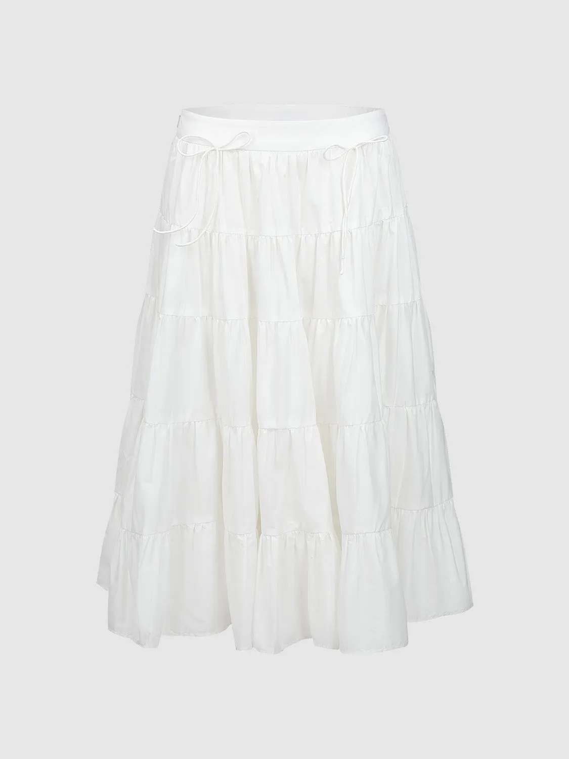 Elastic Waist Midi A-Line Skirt sold by Urban Revivo