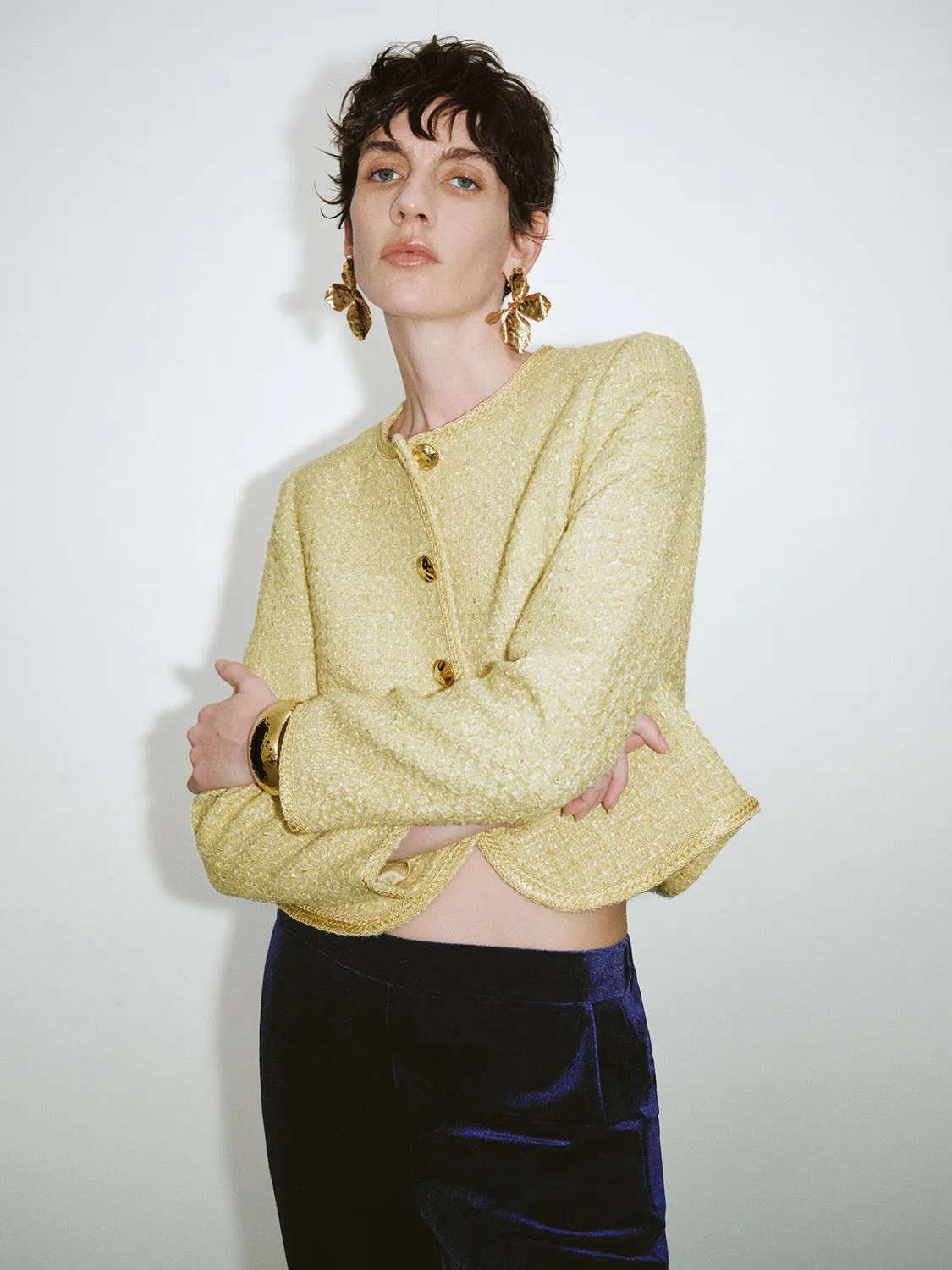 Crew Neck Straight Jacket sold by Urban Revivo