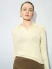 Collared Neck Skinny Knitted T-Shirt sold by Urban Revivo