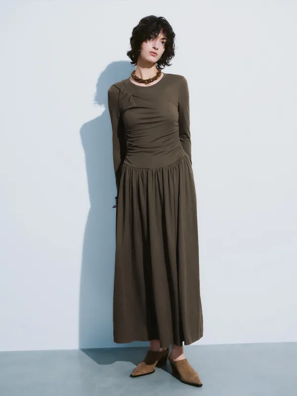 Crew Neck Skinny A-Line Dress sold by Urban Revivo