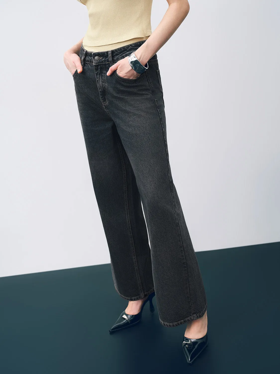Wide-Leg Jeans sold by Urban Revivo product image thumbnail 3