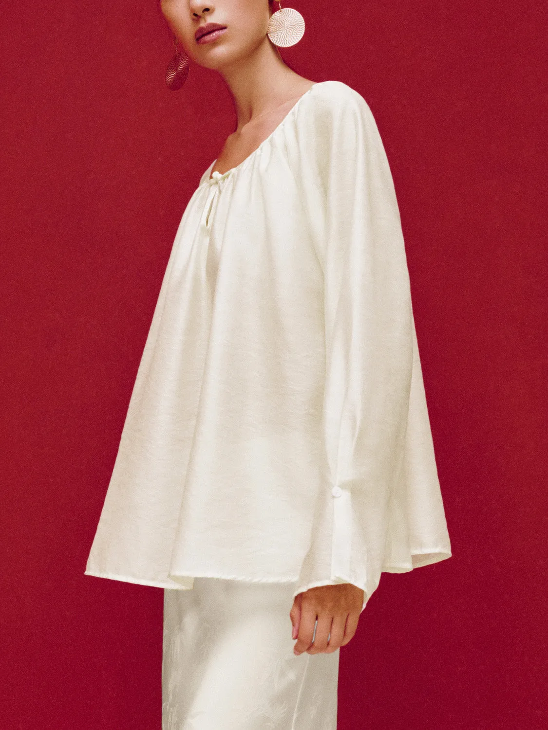 Crew Neck Oversized Blouse sold by Urban Revivo product image thumbnail 3