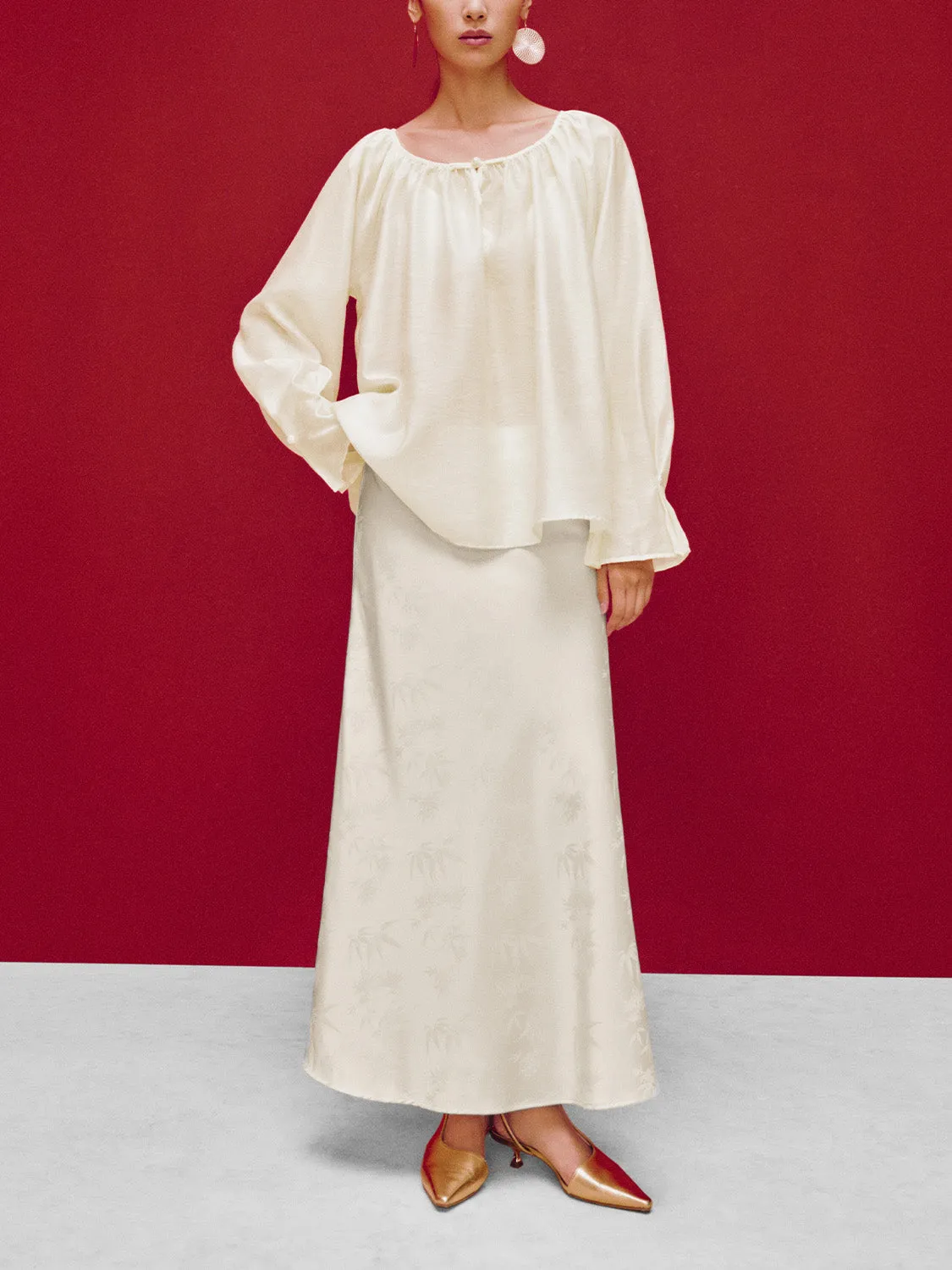 Crew Neck Oversized Blouse sold by Urban Revivo product image thumbnail 5