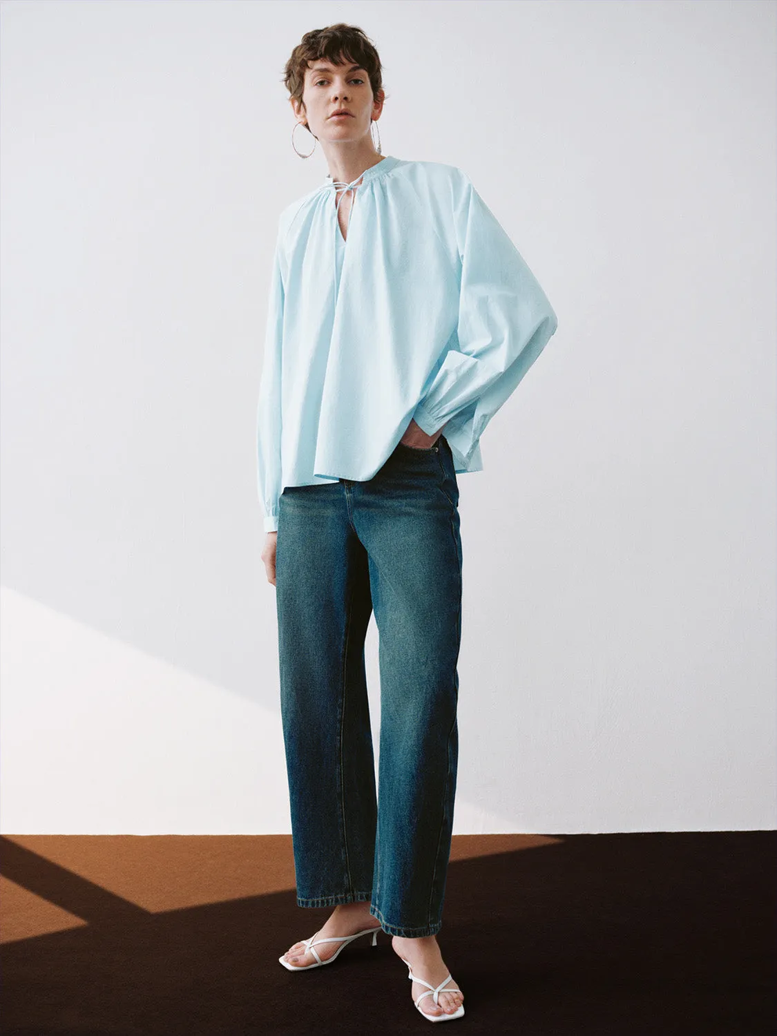V-Neck Oversized Blouse sold by Urban Revivo product image thumbnail 5