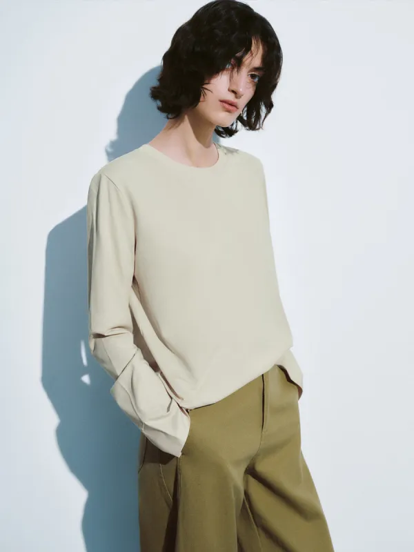 Crew Neck Straight T-Shirt sold by Urban Revivo