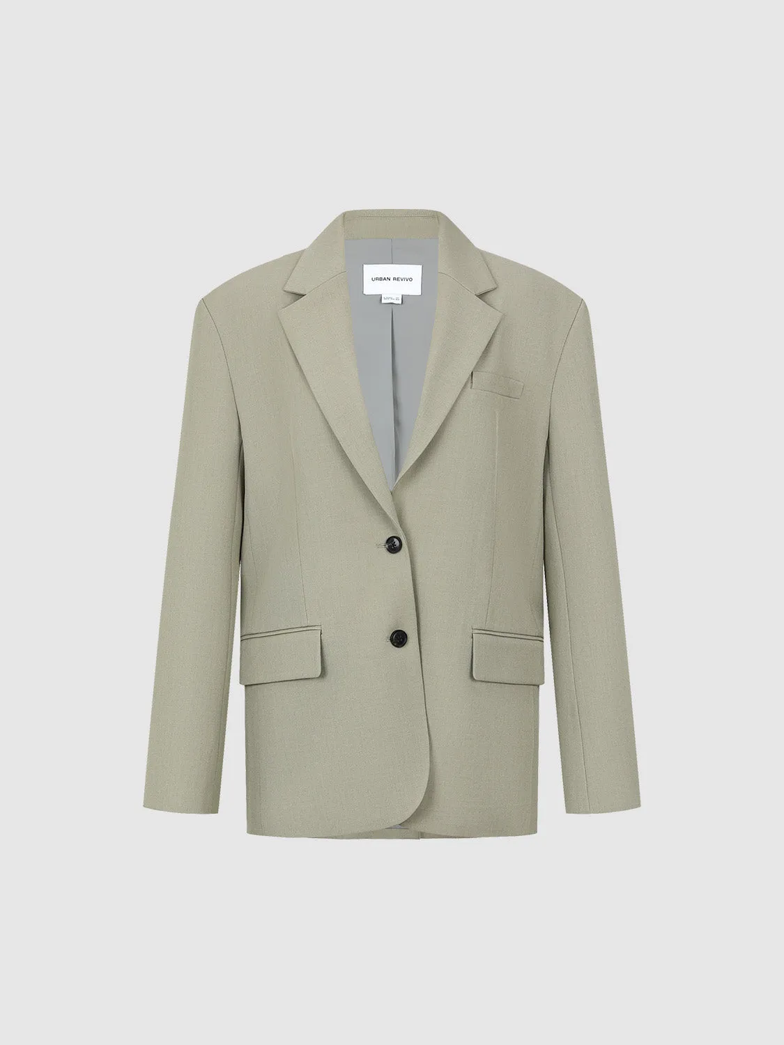 Notch Lapel Loose Blazer sold by Urban Revivo product image thumbnail 2