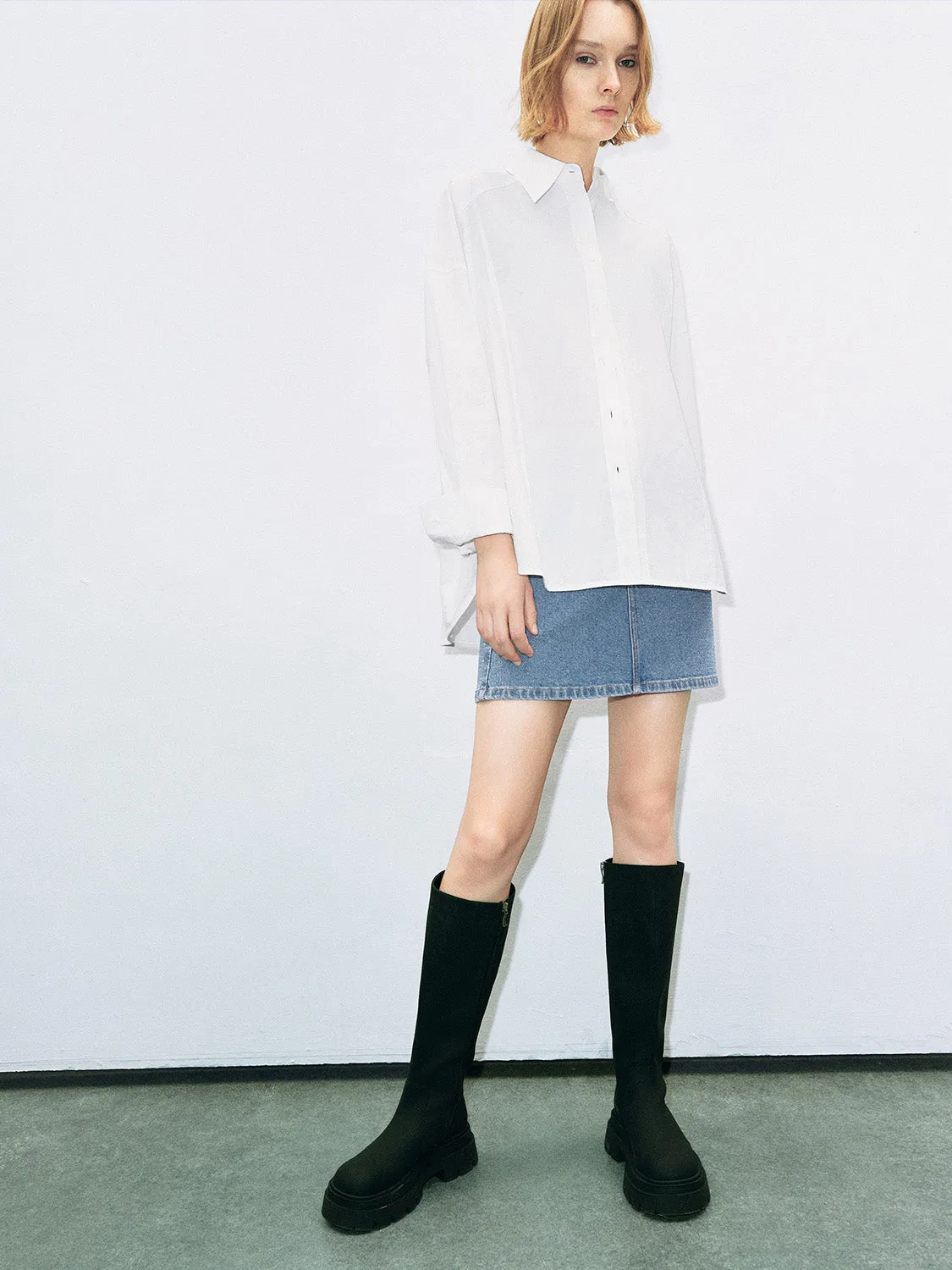 Button Up Oversized Shirt sold by Urban Revivo product image thumbnail 5
